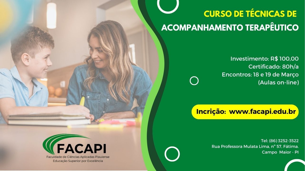 CURSO DE TÉCNICAS DE ACOMPANHAMENTO TERAPÊUTICO