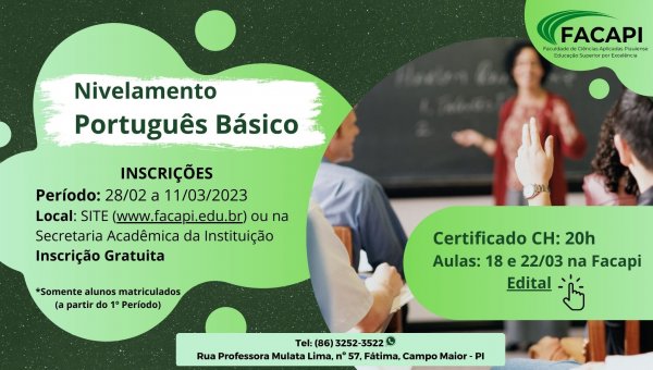 CURSO NIVELAMENTO PORTUGÊS BÁSICO