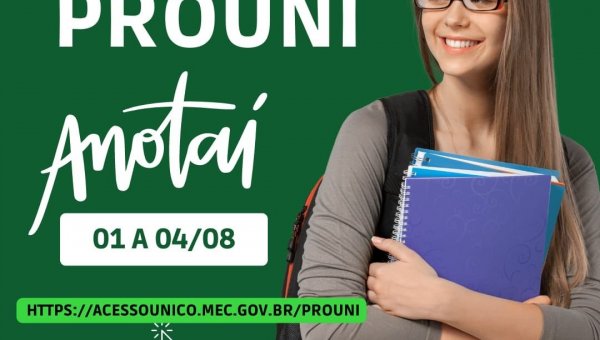 Prouni 2022.2: inscrições acontecem de 1 a 4 de agosto